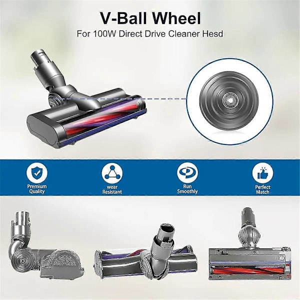 V-Ball Hjul for V10 V11 V15 Støvsuger 100W Direktedrevet Rengjøringshjul Utskiftingstilbehør db As Shown