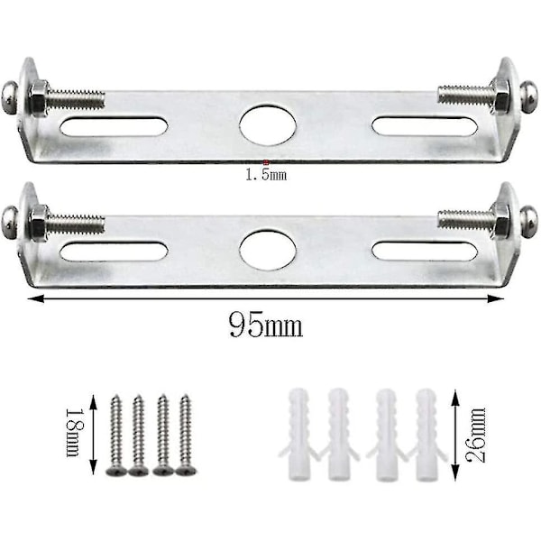 6 stk. Taklampefeste Taklampeplateholder Taklampeplater 95mm Med Skruer Taktilbehør Belysning {Db}