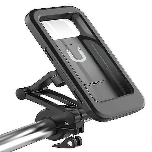 Universell Vanntett Sykkel Motorsykkel Telefonholder for Samsung iPhone Xiaomi Mobil Styrefeste Stativ 360 Justerbar Berøringsskjerm Deksel [DB]
