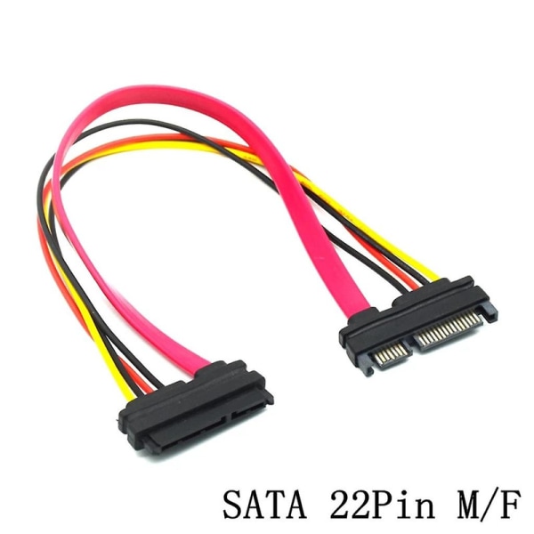 7+15 pins Sata hann-til-hun-forlengelseskabeladapter for harddiskdisk Ssd [DB] 30cm