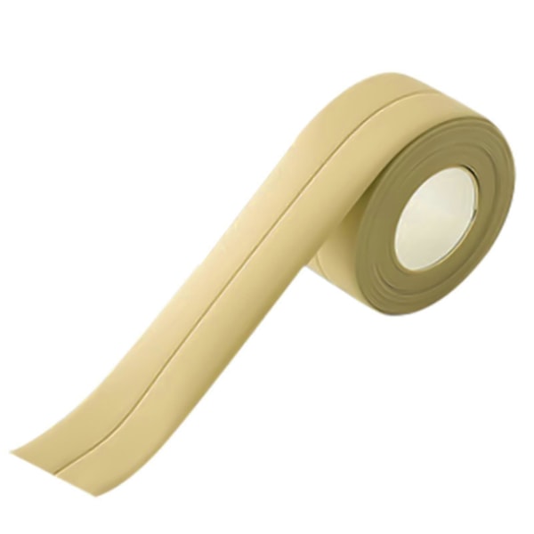DB 3,2 m Enfärgad Fuktsäker Tätningsremsa Tejp Bra Fästförmåga PVC Självhäftande Tätningsremsa Tejp För Badrum Beige