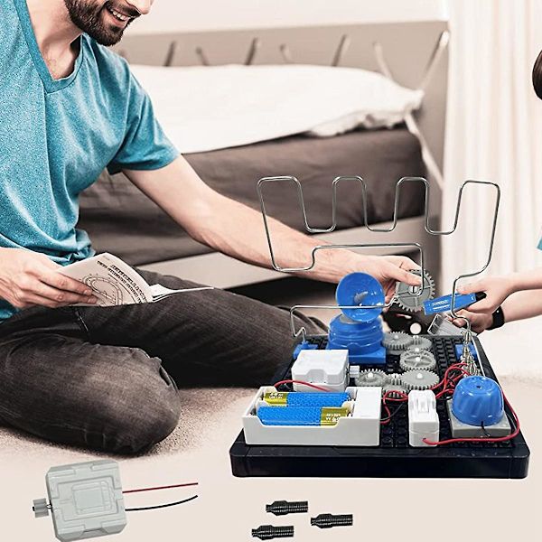 STEM-leksaker, elektriskt labyrintsats för vetenskap, utforskningssats för krets- och växelprinciper, elektronik (FW) As shown