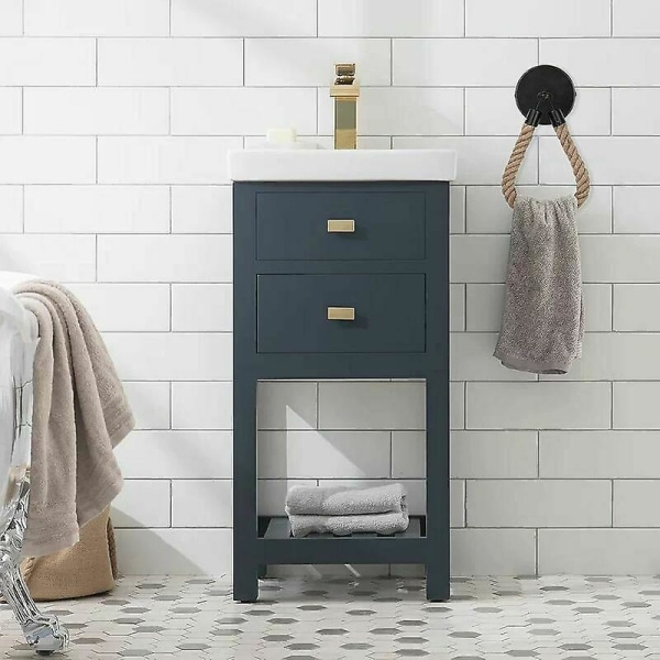 Toalettpapirholder,hamp Tauhåndkleholder for bad og kjøkken Baderomspapirholder Toaletthåndklerullholder (svart)