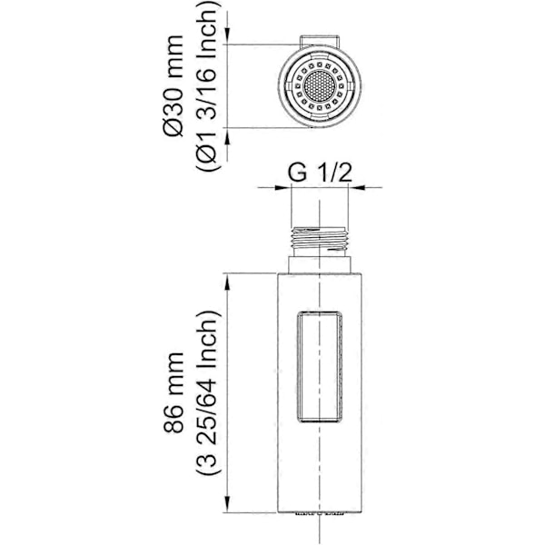 Universell Ersättningsdel Badrum Kök Blandare Utdragbar Spraymunstycke Vattenmunstycke (Borstad Nickel) [DB]