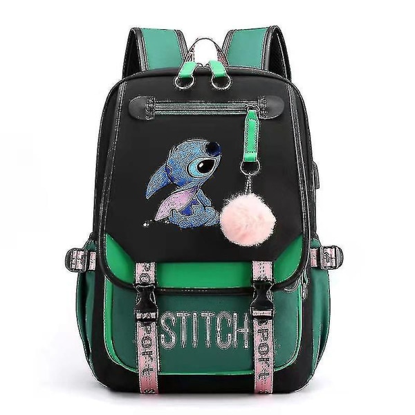 Stitch USB-oppladbar skolesekk for gutter og jenter, ryggsekk DB Style 2