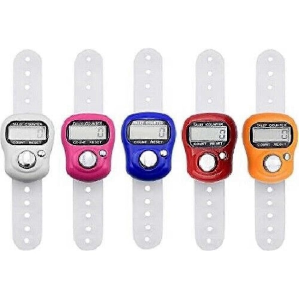 Finger Ring Digital Tasbeeh Tasbih Telleren Timer Religiøs Strikkerad [DB] 15 pc