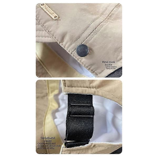 UPF 50+ Solhatt för kvinnor med brett brätte Basebollkeps Utomhus UV-skydd Solhatt[DB] Coffee