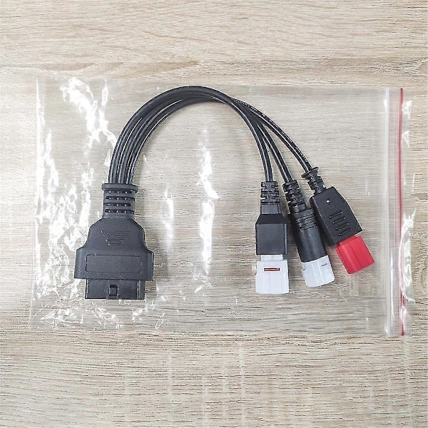 Obd2 Diagnostisk Kabel Til Yamaha Kline Euro5 Motorcykel 16 Pin Til 3pin 4pin 6pin Obd2 3 I 1 Diagnostisk Adapter [db] Black