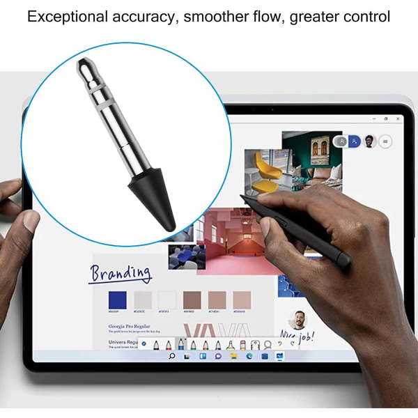 Erstatningsspiss/spiss for Microsoft Surface Slim Pen 2 - 1 stk, svart - Slim Pen 2 Erstatningsspiss/spiss