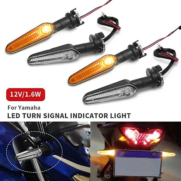 LED-blinkers för Yamaha MT07 Tracer 700 XJ6 FZ6 MT09 900 MT10 YZF R1 R3 R6 R25 FZ8 Motorcykelindikator Blinkerslampa Db 2pcs