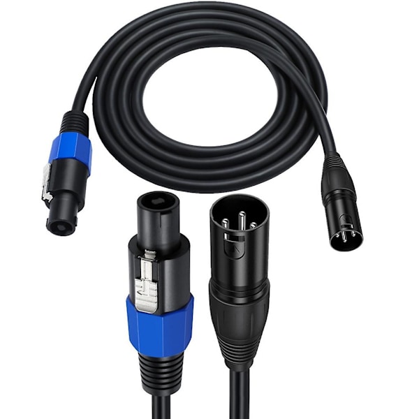 Speakon til XLR-kabel Speak-on hann til 3-pinners XLR hann forlengelseskabel Scene Mikrofon 3-pinners tilkoblingsadapter 1,8 m {Db}