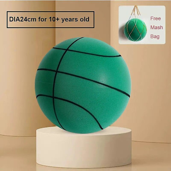 24 cm storlek 7 tyst basketboll studsar hög tyst boll basketboll sport spel barn födelsedag julklapp Db line green 24cm