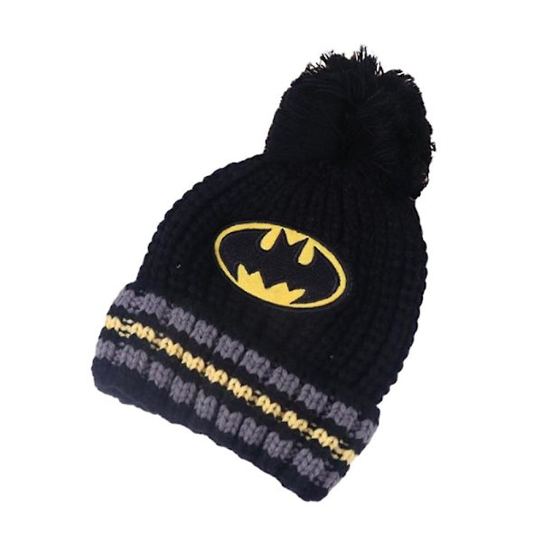Lasten Ulkoilu Termo Paksu Neulotu Lippis Piirretty Batman Superman Toy Story Spiderman Beanie Talvi Lämmin Pom Pom Hattu [DB] Batman
