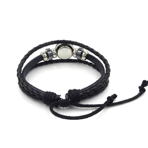 Cartoon söt Naruto armband svart läder färgglada ädelsten armband för barn barn DB 3