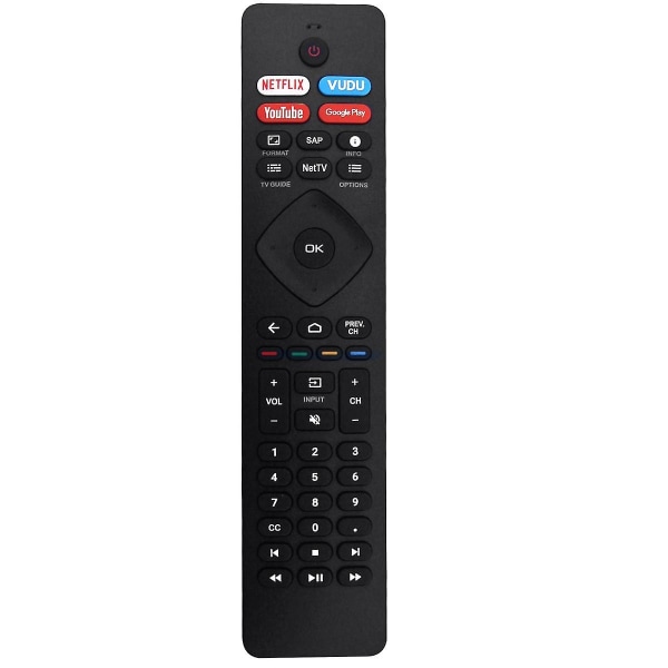 Ersätt Nh800up Rf402a-v14 Fjärrkontroll för Android 4k Ultra Hd Smart Led Tv 43pfl5766/f7 50pfl5704/f7 55 [DB] Black