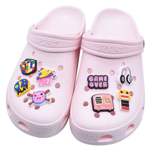 21 st. Cartoon Roblox Spel Sko Charm Dekoration för DIY Croc Clog Sandaler Tillbehör [DB]