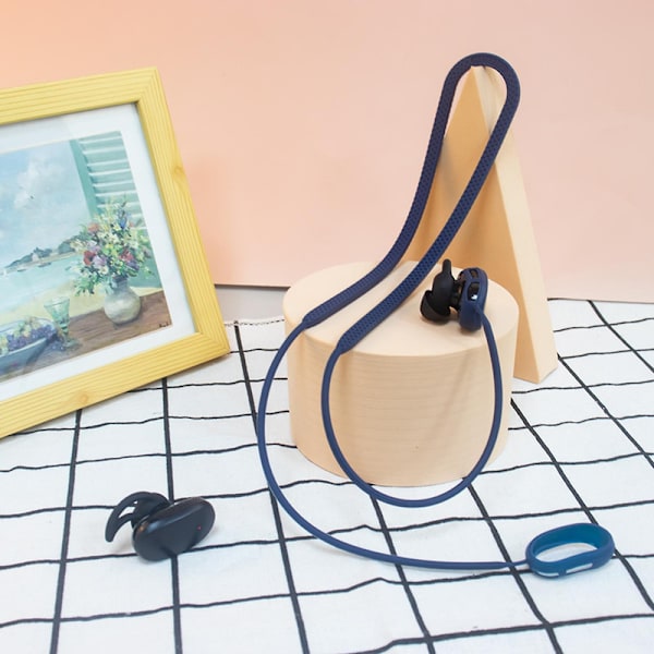 Antikk-tapestropp for Bosequiet Comfort-ørepropper Hengehalsbånd Hodetelefonledning [DB] Blue