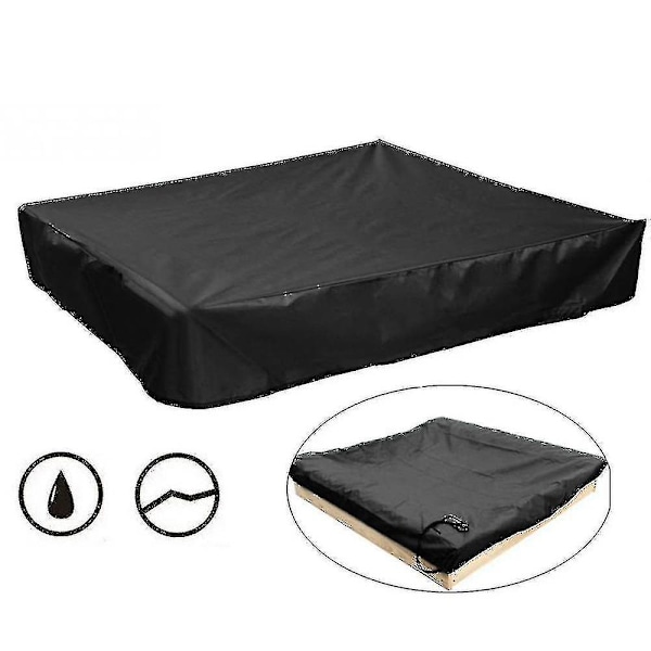 Dammskyddsskydd för sandlåda, vattentät sandlådepoolskydd [dB} Black 150x150