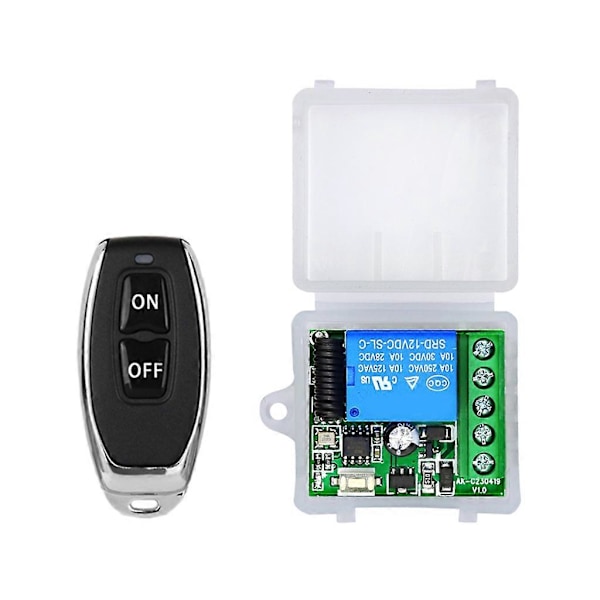 DC12V 10A Releet 1CH 433MHz RF Langaton Radio Frequency Kaukosäädin [DB] White