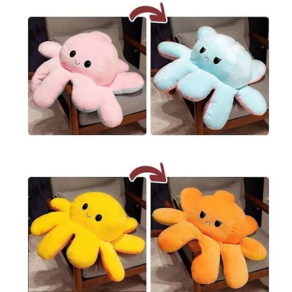 Suuri Kääntyvä Oktopus-Pehmolelu Pehmeä, Halattava ja Monipuolinen Tyynytyyny Lapsille ja Aikuisten js {Db) Orange 90cm