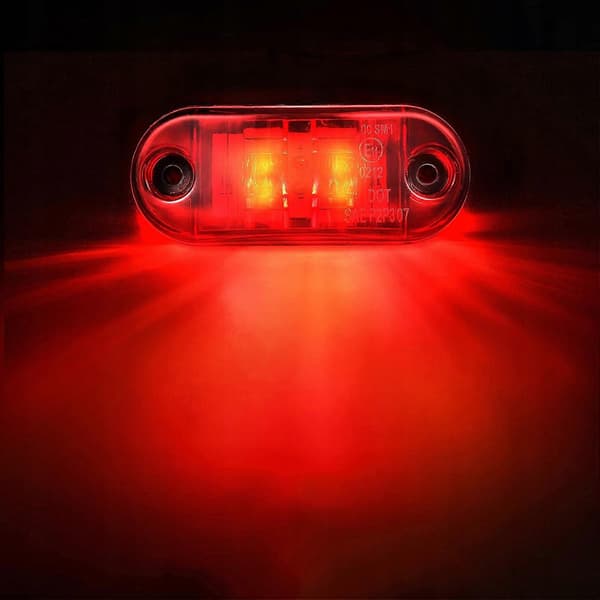 Positionslykta LED Marker För Lastbilar 12 st [DB] red