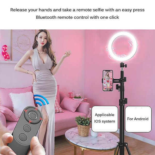 Trådlös Bluetooth-slutarfjärrkontroll Smarta telefoner Foton Selfies Bluetooth Handfjärrkontroll db black