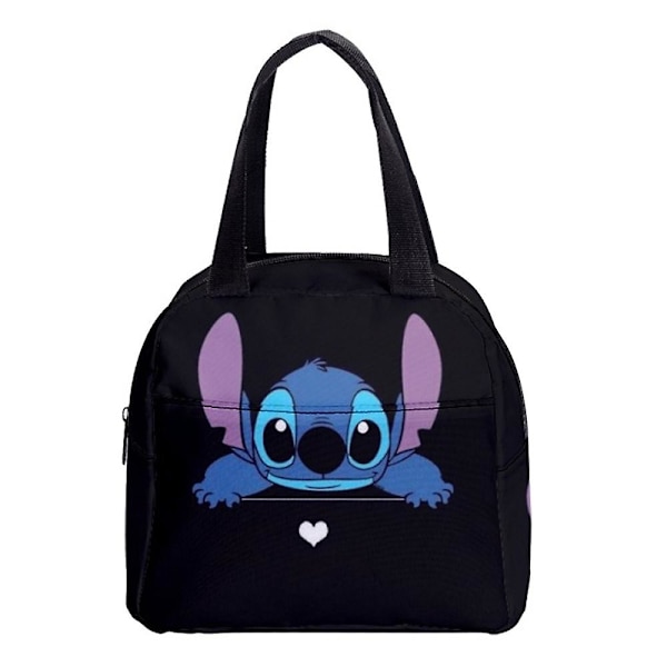 Lilo & Stitch Print Børnemadkasse Tegnefilm Bærbar Termopose Håndtaske Til Skole Kontor Arbejde Picnic [Db] B