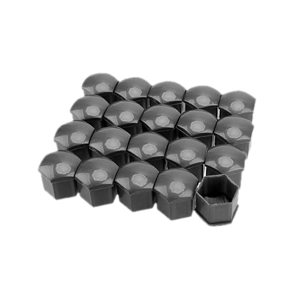20 KPL Auton Pyörännavan Mutterin Suojakansi Pölytiivis Koriste Napsautettava ABS-muovi Harmaa 19mm/0.75in [db]