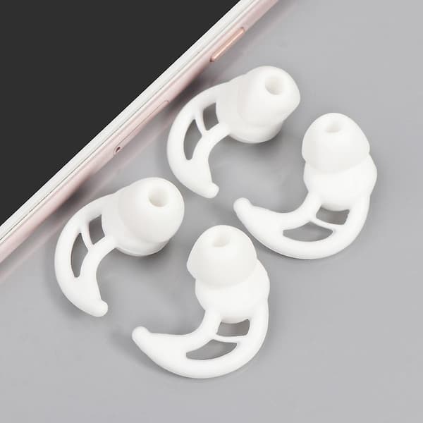 2 par bløde silikone ørepropper ørepropper til Sony øretelefoner silikone etui ørekrog {DB White