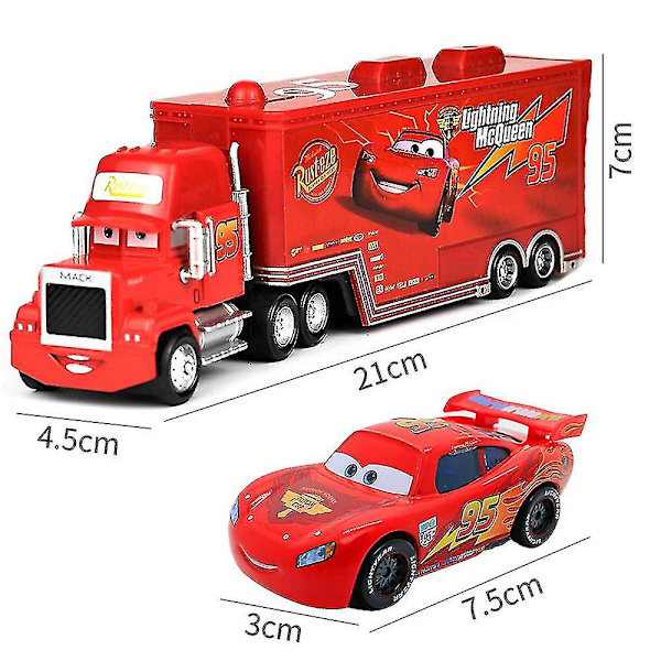Cars 2 3 Elokuva McQueen Kuningas Chick Hicks Mack Kuorma-auto Setä Kuorma-auto Urheiluauto Leikkiautosetti Lasten Syntymäpäivälahjat db Chick Hick