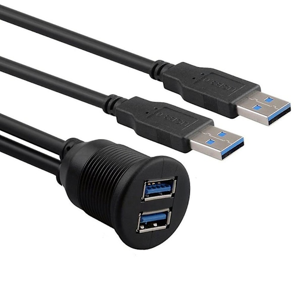 Auton upotettava jatkokaapeli USB 3.0 uros - USB 3.0 naaras jatkojohto [DB]