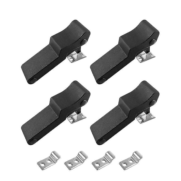 4X Flexibla Mjuka Svarta Gummiknappar för Kylare, Båtfack, Lastbox för Sportsman 70819 [Db] Black