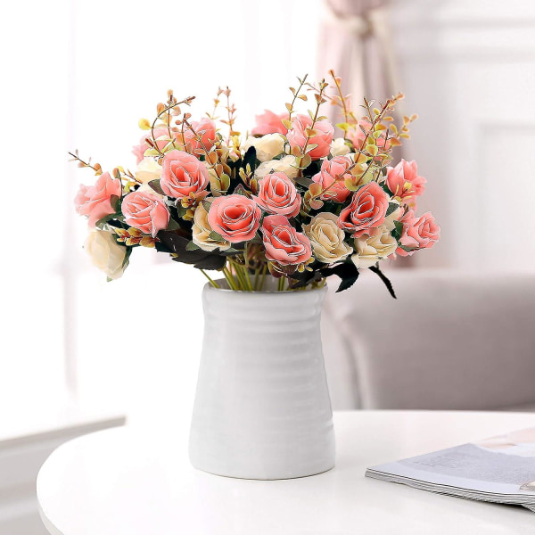 Hvit Keramikk Blomstervase/blomsterkrukke