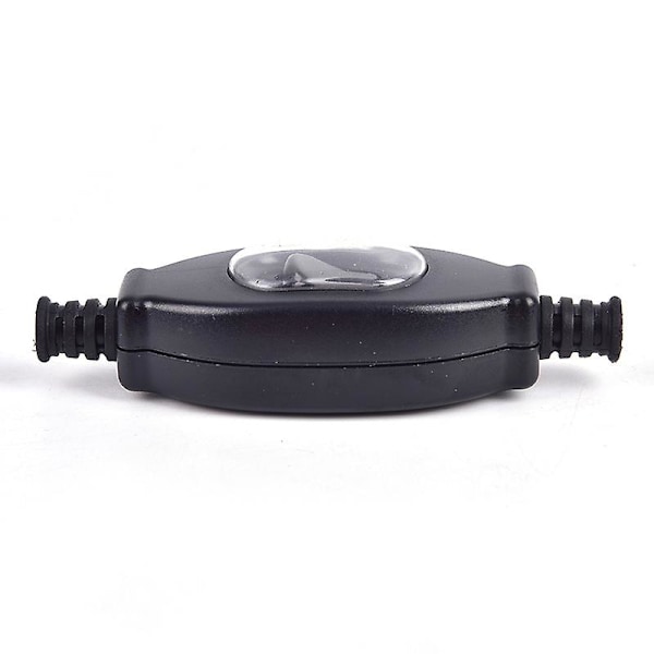 Vattentät Inline Strömbrytare IP65 Rund Kabel Dubbel Strömbrytare [Db] Black