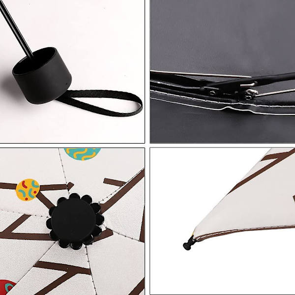 Mini Rejse Sol- & Regnparasol - Let Kompakt Parasol Med 95% UV-Beskyttelse Til Mænd Kvinder Flere Farver [DB]