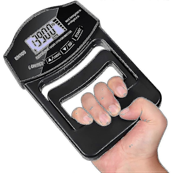 Greb Styrke Tester, 396lbs/180kg Digital Hånd Dynamometer Greb Styrke Måler Usb Lcd Skærm Hånd [DB]