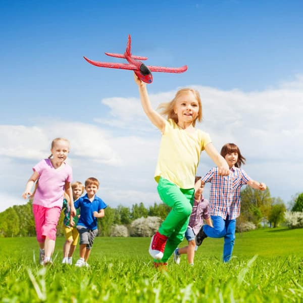 Skumglidflygplan, flygplansglidare för barn, manuellt kastflygplan, flygande utomhusleksak för barn (4-pack)[DB]