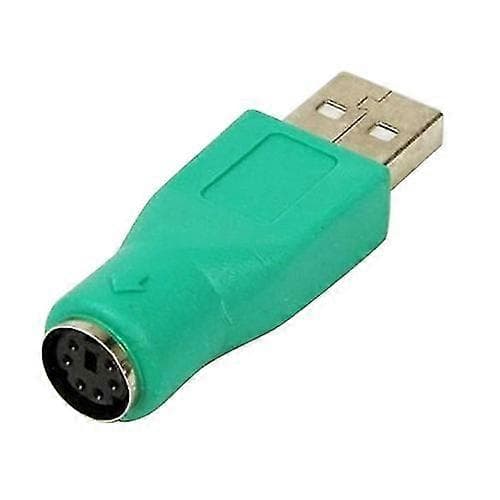 Cool grøn USB-han til PS2-hun konverteradapter til tastatur og mus