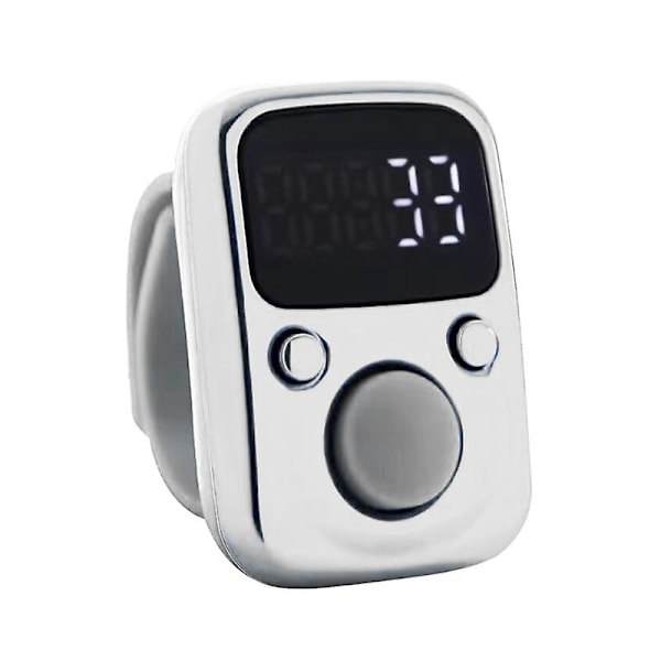 Mini Finger Counter LED Elektrisk Digital Skærm med Lys Tællere Stitch [Db] Silver