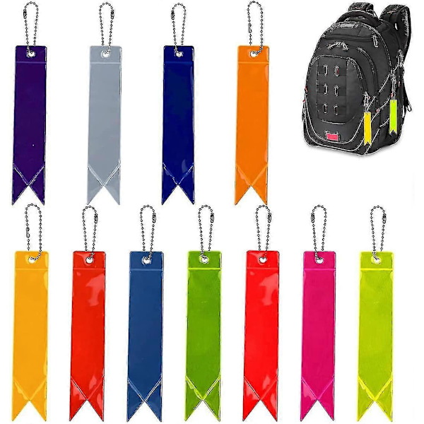 Reflekterande Hänge, 11st Säkerhetsreflekterande Hänge, Barnreflekterande Hänge, Streamer Säkerhetsreflektor, för Skolväska Kläder Ryggsäck Cykling W db
