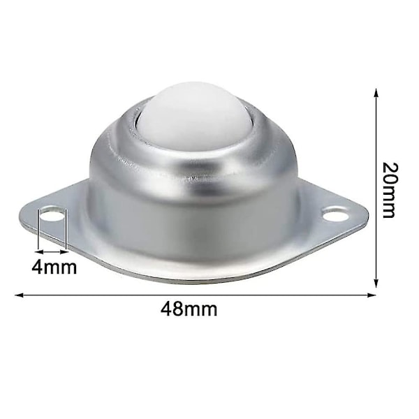 Pienet pallokulmat Raskaaseen Kuljetusrullalle 4 kpl Pallokulmat [DB] 0.5 inch