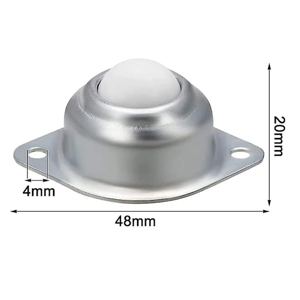 Små kulehjul, kraftige transportvals, 4 stk kulehjul [DB] 0.5 inch