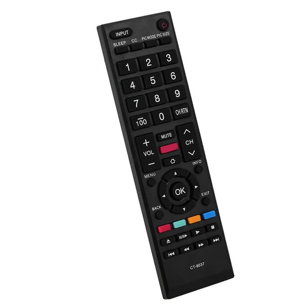 CT-8037 Multifunksjonell TV-erstatningsfjernkontroll for Toshiba-kontroller [DB]