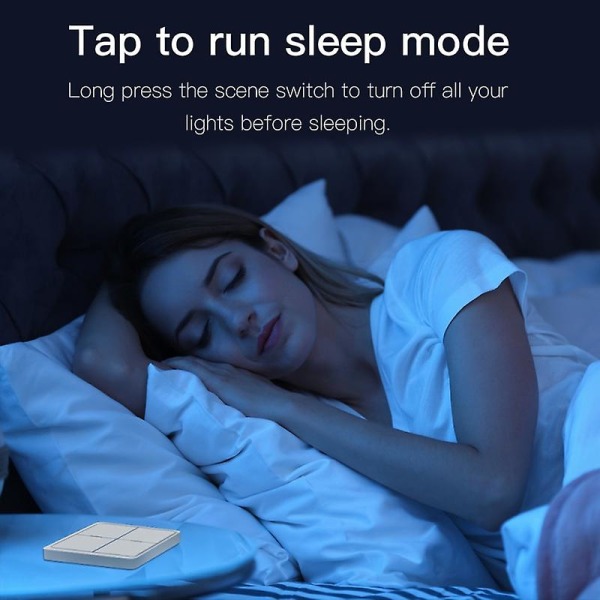 Zigbee 4-knaps trykknapkontakt Tuya 12-scene kontaktcontroller Hjemmeautomatisering Smart kontakt til Tuya Smart Life Control  [dB} ZigBee Remote