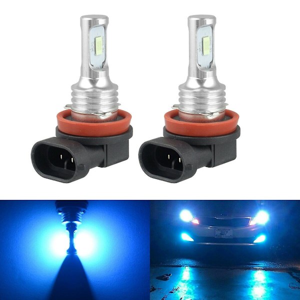 Superljusa H8 H9 H11 LED-strålkastare Kit HÖG/LÅG Strålkastare 8000LM 8000K Isblå 80W db black