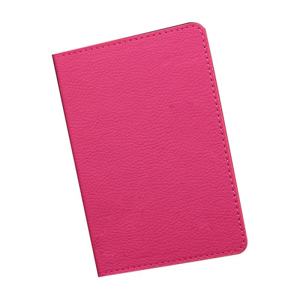 Enfärgad bärbar passfodral ID-kortsfodral Hållare Skydd Organisatör Rose Red