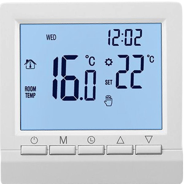 LCD Digital Rumstyringstermostat Rumtermostat Gulvvarme Væghvarme KIT {DB}