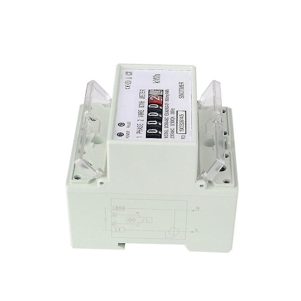 Elektrisk Enkeltfaset To Lednings AC 220v 100a Energimåler Kwh Tæller Forbrug Analog Elektricitet db As Shown