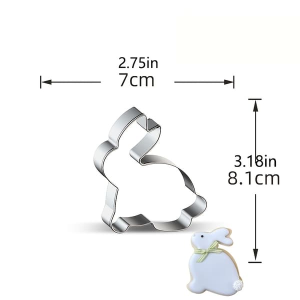 Hardware Easter Series Kageudstikkersæt, Kaninudstikkere i rustfrit stål [DB] Rabbit B