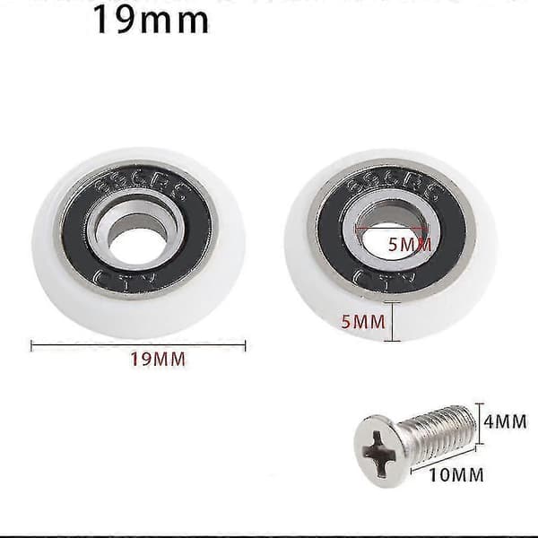Sett med 8 erstatningshjul for 19 mm diameter dusjdør [DB]